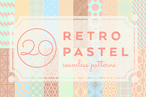 Vintage Pastel Geometric Seamles Set