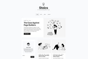 Stoics – Minimal WordPress Theme, a Templates & Theme by HustleStock