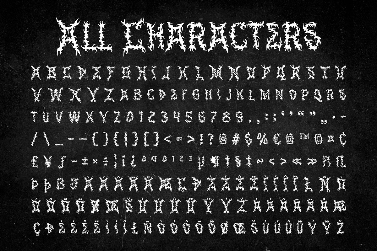 CS Reaper – Black Metal Font, a Blackletter Font by Craft Supply Co. (Photo 8 of 8)