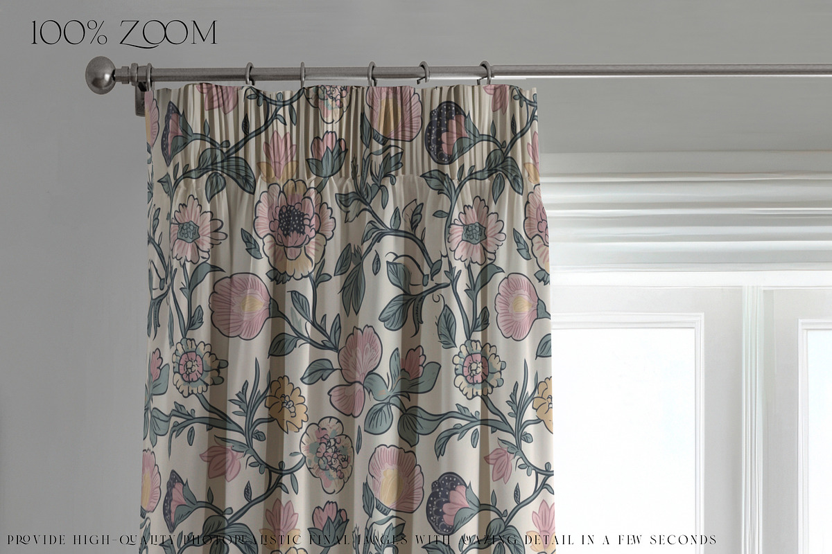 Pinch & Pencil Pleat Curtains Mockup, a Product Mockup by mock-ups (Photo 6 of 12)