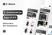 Z-Black E-Commerce App UI Kit, an App Template by Creative Perspective (Thumbnail 1 of 6)