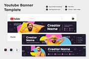 YouTube Banner Template V1, a Social Media Template by twinstd (Thumbnail 1 of 2)