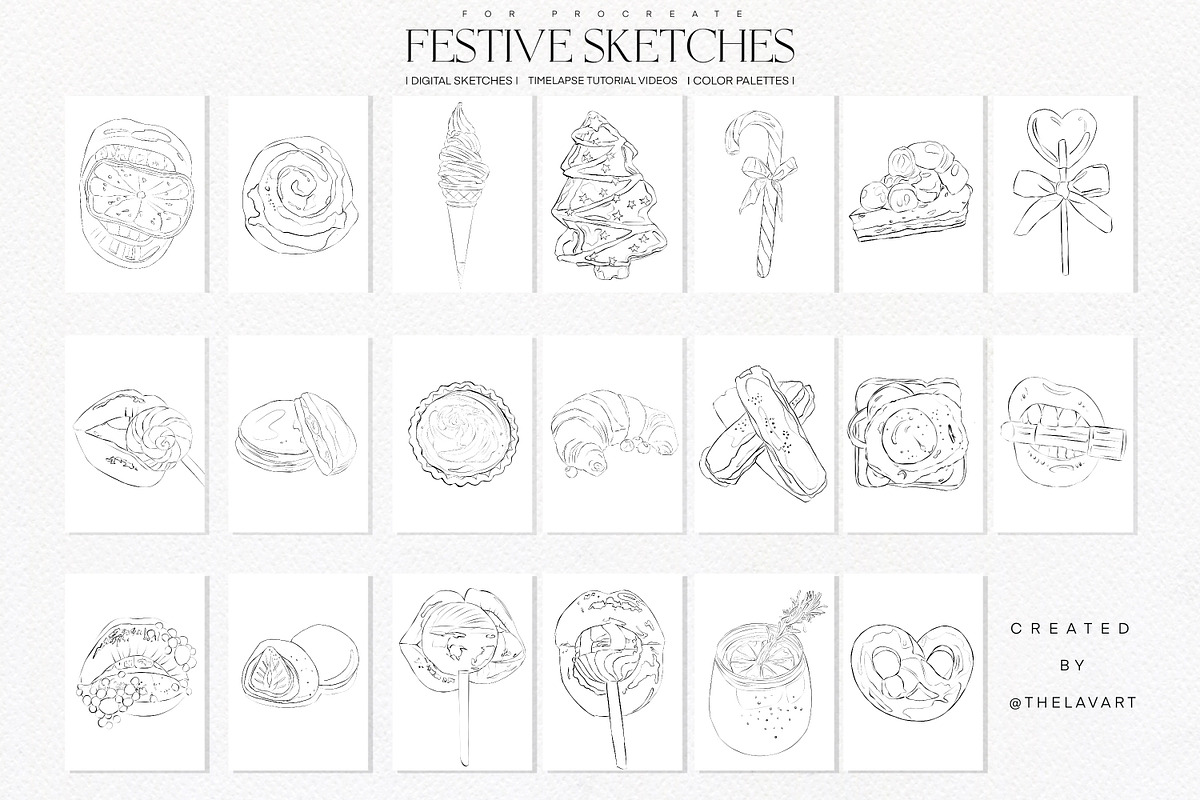 Festive Sketches & Color Palettes, a Palette Add-On by Liquid Amethyst Art (Photo 5 of 11)