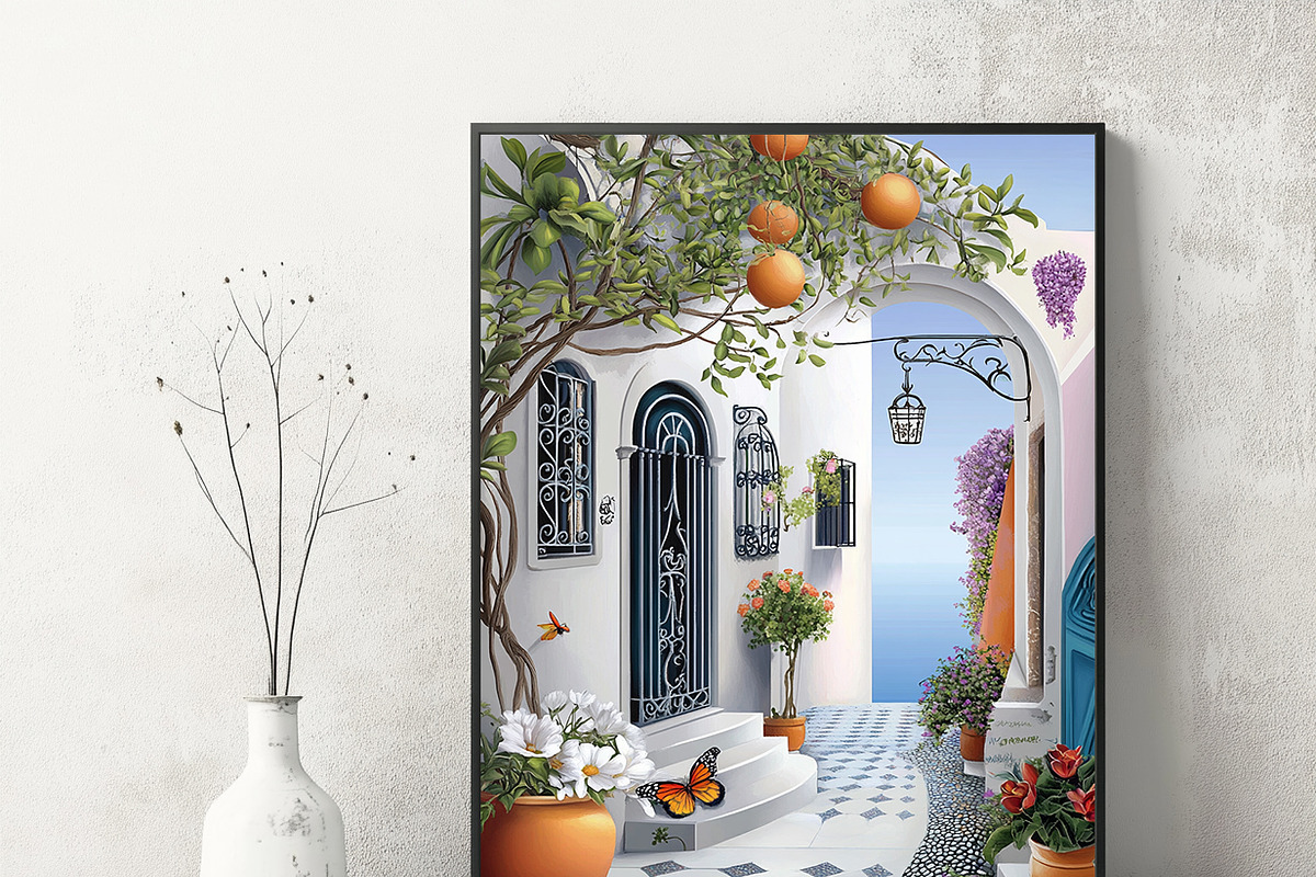 Mediterranean Spring Digital Papers, an Object Illustration by Fusion Dream (Photo 3 of 7)