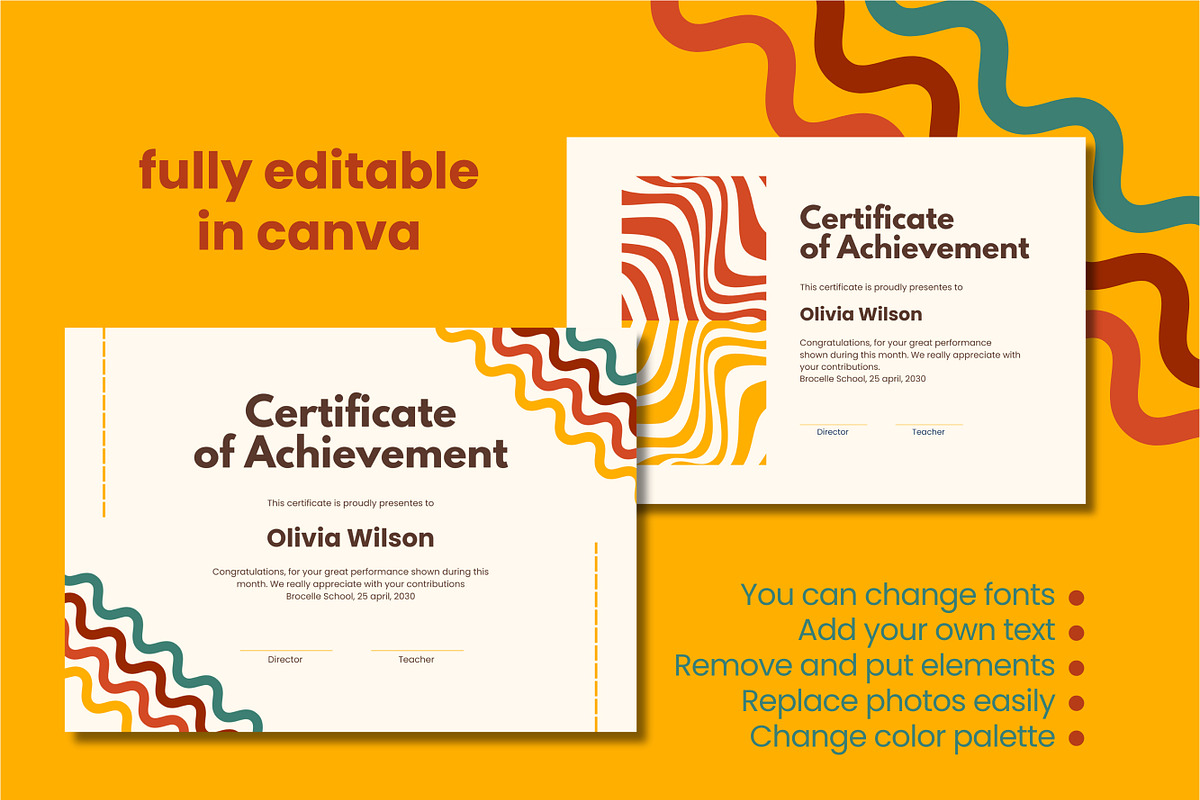Certificate Canva Templates, a Design Template by TemplateCastleStore (Photo 4 of 4)