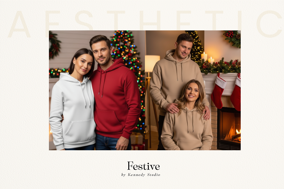 Couple Hoodie JPG Mockup Pack 400, a Hoody Mockup by KennedyStudio (Photo 5 of 14)