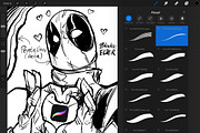 16+ Procreate INK & SFX Brushes, a Brush Add-On by Georg's Procreate Brushes (Thumbnail 2 of 9)