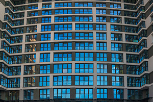 Modern building facade panoramic banner with windows and sky ref, a Photo by Pictures for you!!!!!!!!!
