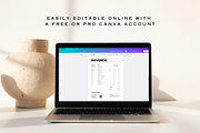 Modern Invoice Template Canva, a Stationery Template by LePosey Studio (Thumbnail 4 of 5)