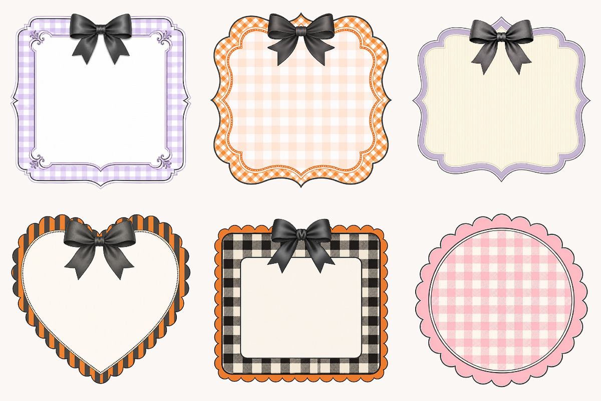 Preppy Halloween Frames Clipart, a Seasonal Illustration by Designworld (Photo 3 of 4)