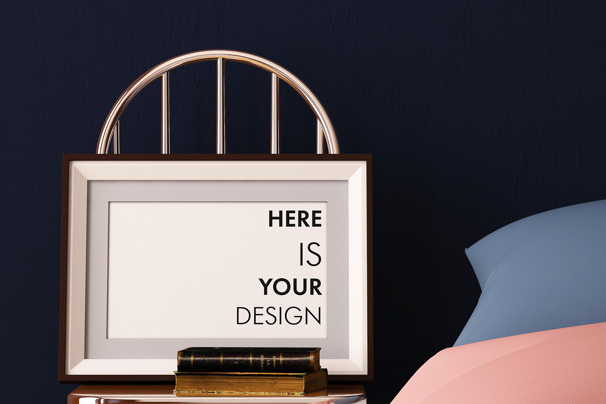 8 mockups posters in the bedroom, a Print Template by FilL239 (Photo 4 of 9)