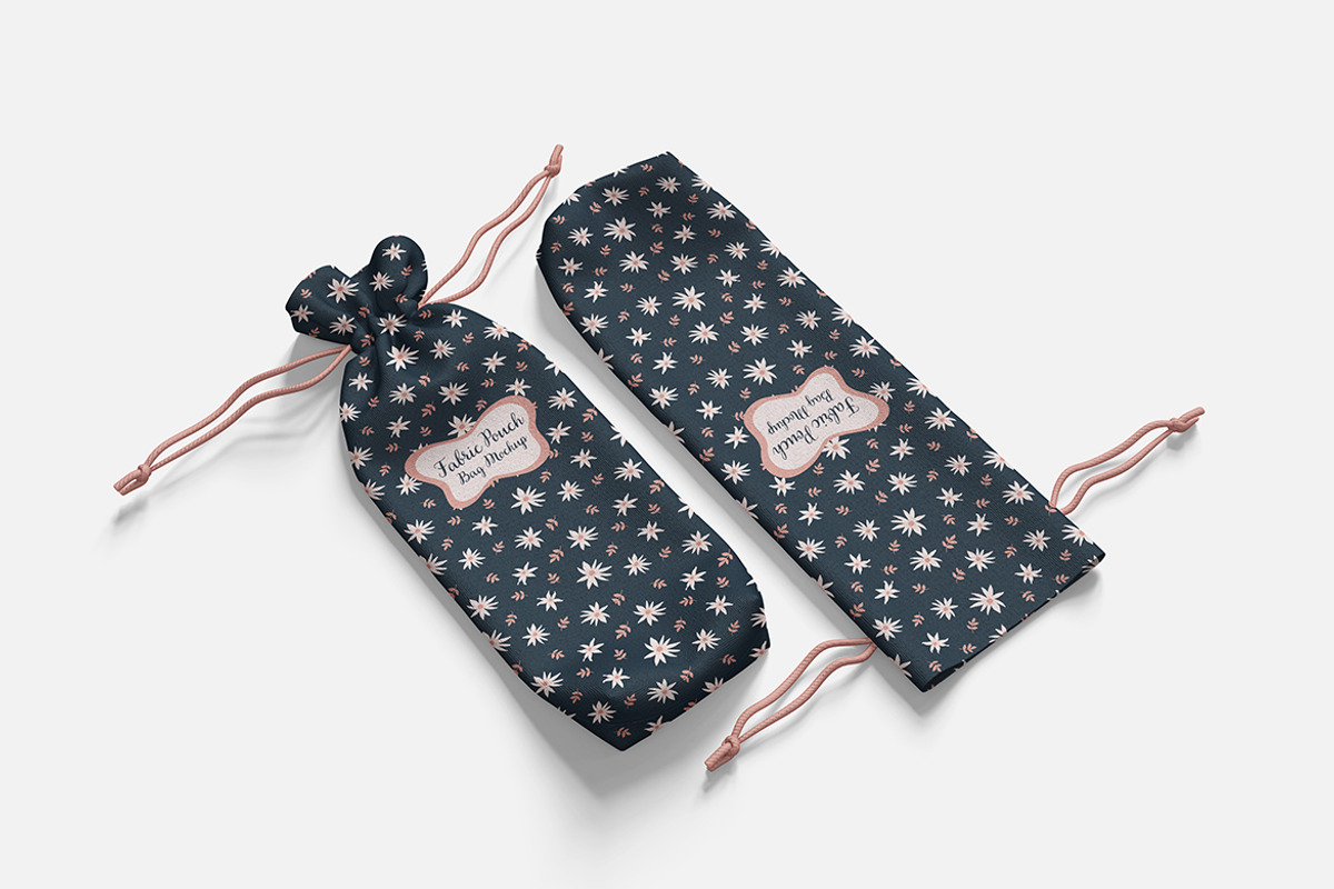 Minimalist Fabric Pouch Bag Mockup, an Advertising Mockup by bimockup (Photo 4 of 6)