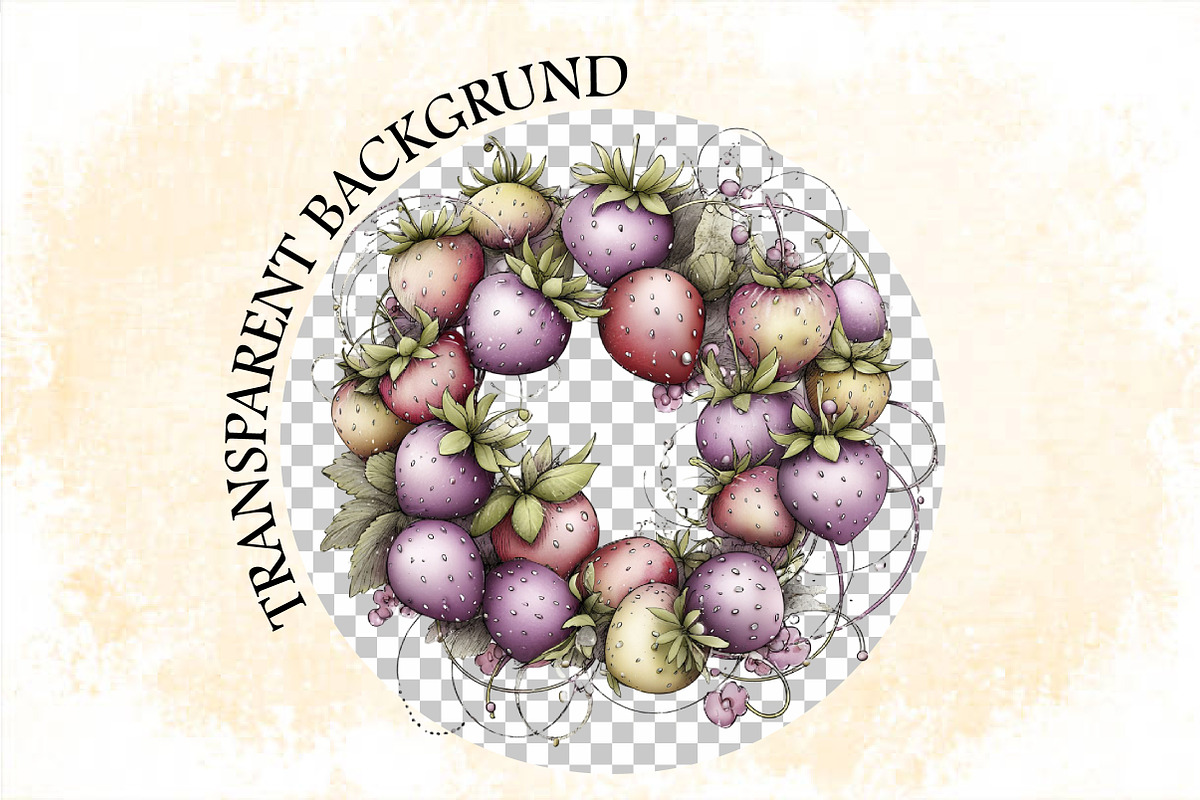 Whimsical Spring Strawberry Clipart, an Illustration by SVGArt (Photo 7 of 9)