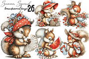 Whimsical Funny Summer Squirrel Clip, an Animal Illustration by SVGArt (Thumbnail 1 of 9)