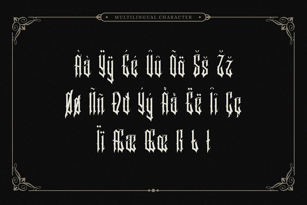 Auvelamerde, a Blackletter Font by ilhamtaro (Photo 9 of 10)