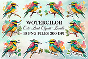 Cute Bird Clipart Bundle, a Seasonal Illustration by Craft Nest (Thumbnail 1 of 5)