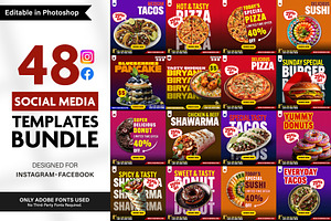 48 Food Social Media Templates - PSD, a Social Media Template by Allies Interactive