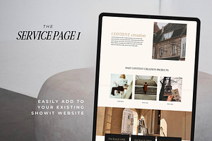 Showit Services Add-On Template
