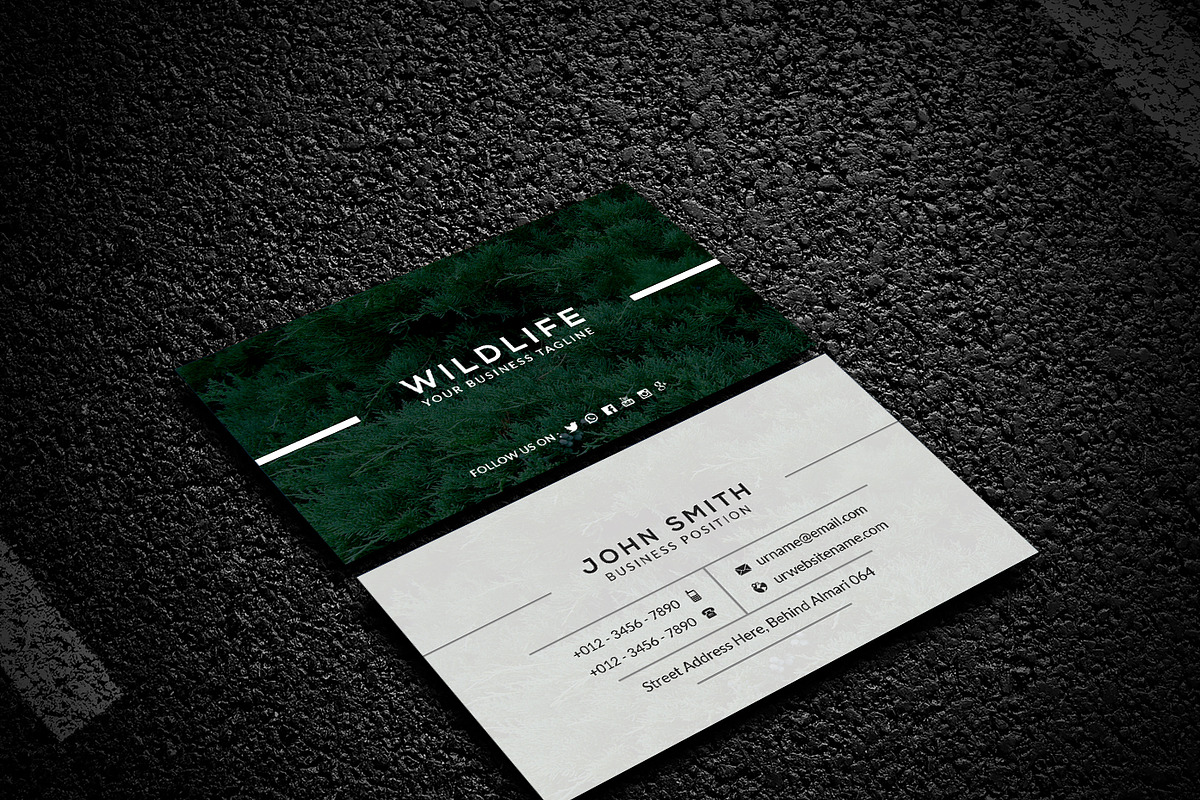 Wildlife Business Card, a Business Card Template by Creative_Arts (Photo 3 of 4)