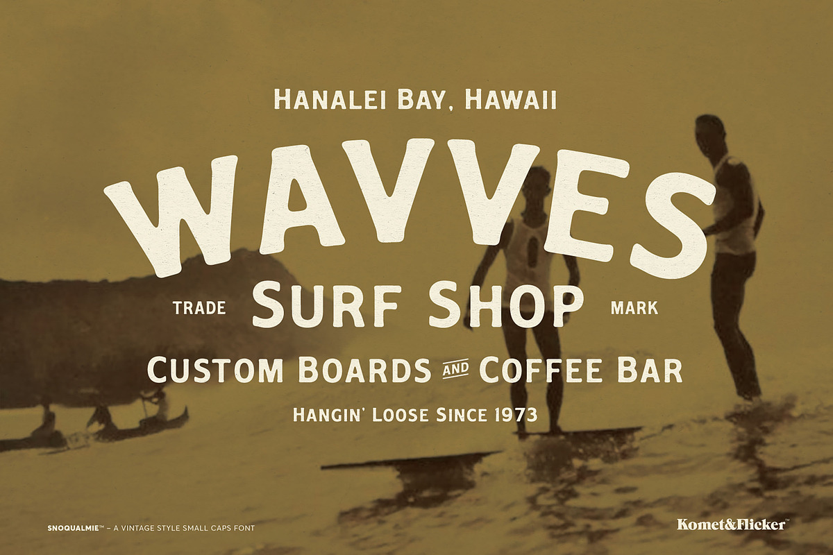 Snoqualmie - A Vintage Style Font, a Serif Font by Komet & Flicker (Photo 6 of 15)