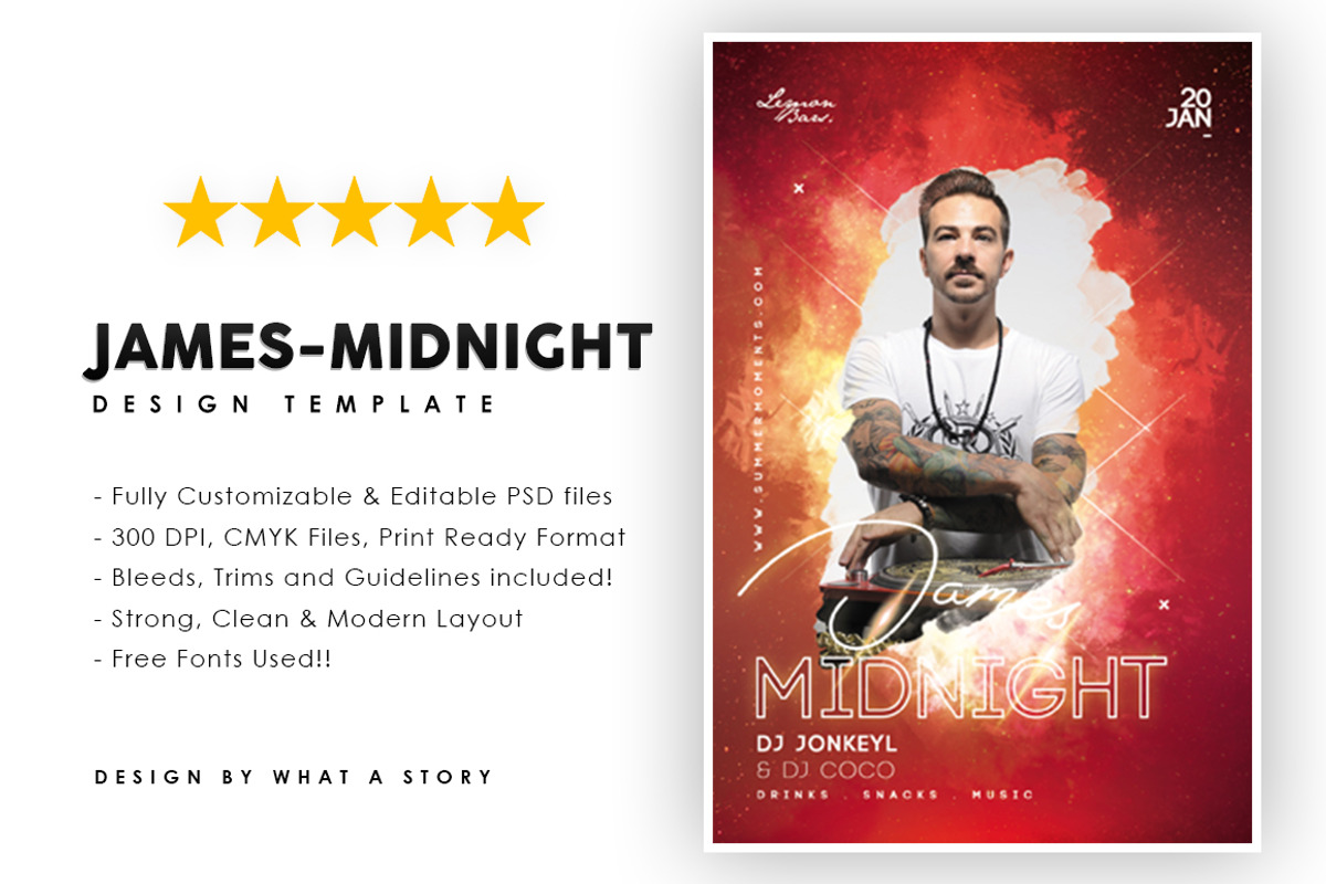 James-Midnight Flyer Template, a Flyer Template by What a Story (Photo 1 of 2)