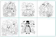 57 Halloween Activity Coloring Pages, a Seasonal Illustration by Nuvame Arts & Designs (Thumbnail 10 of 11)