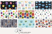 70 (kids) monster seamless pattern, a Pattern Graphic by Poppy Lane Studio (Thumbnail 3 of 10)