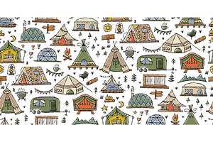 Glamping Adventures: Vector