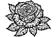Flaming Rose Floral Ornament Vector, a Decorative Illustration by Designer_Momina (Thumbnail 11 of 21)