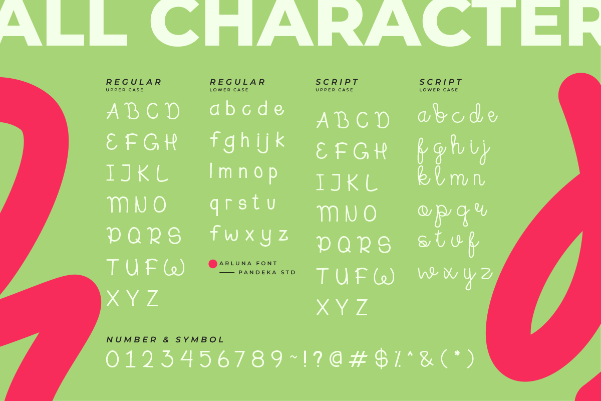 Arluna - Script Monoline Font, a Script Font by Pandeka Studio (Photo 9 of 9)