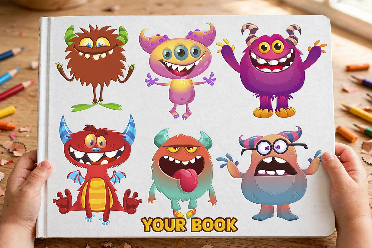 Donut Creatures- 6 Cute Monsters, a Decorative Illustration by D R A W K M A N (Photo 7 of 9)