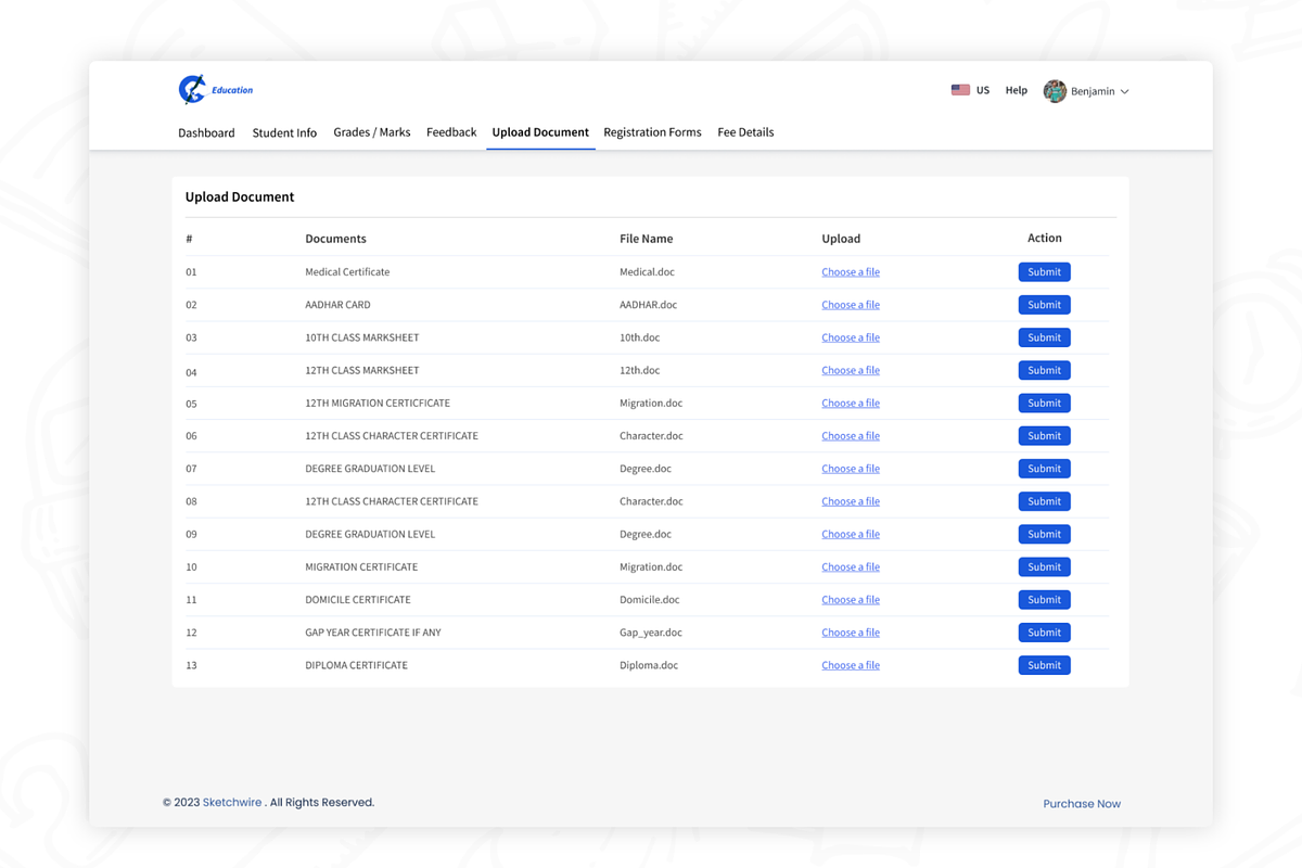 Student Portal UI Kit, an UI Kit Template by Sketchwiredesigns