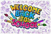 Welcome Back To School, a Decorative Illustration by VectorStory (Thumbnail 1 of 3)