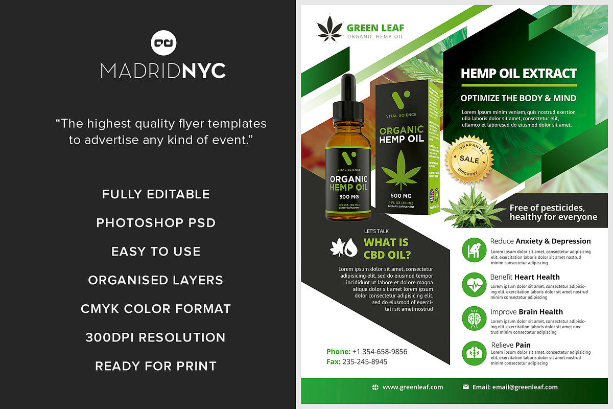 Hemp Product Flyer, a Flyer Template by MadridNYC (Photo 2 of 3)