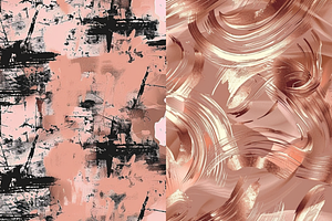 Rose Gold Graffiti Seamless Patterns