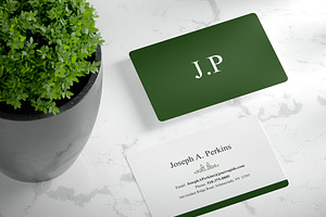 Business Card Mockup on Marble