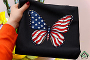 Brushstroke Patriotic Butterfly Png, an Illustration by Craft Nest (Thumbnail 5 of 6)