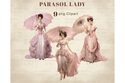 Parasol Lady PNG Clipart, an Illustration by Memories By Lea (Thumbnail 8 of 9)