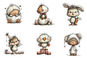 Whimsical Easter Chick Clipart, an Illustration by CreationArt (Thumbnail 4 of 6)