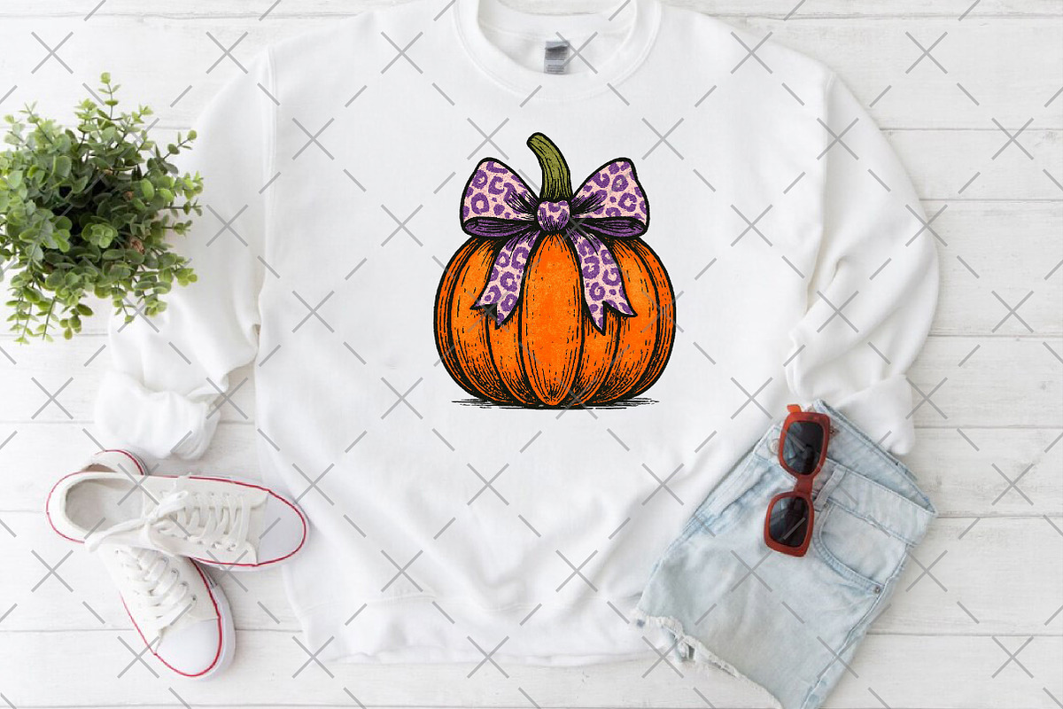 Retro Halloween pumpkin Png, an Illustration by Craft Nest (Photo 3 of 6)