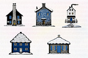 Winter Cottage PNG Bundle, an Illustration by CreationArt (Thumbnail 2 of 4)