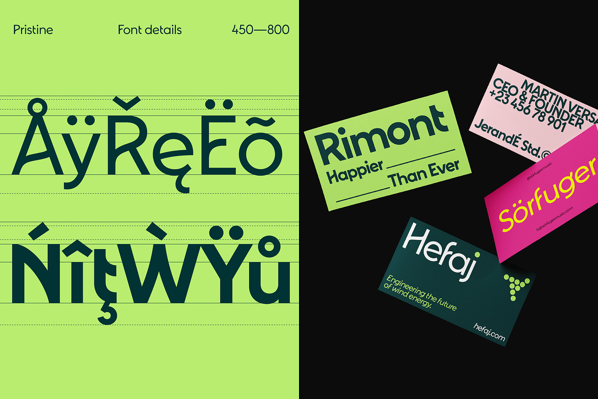 Pristine - Elegant Sans Serif, a Sans Serif Font by Concepta Digital (Photo 5 of 16)