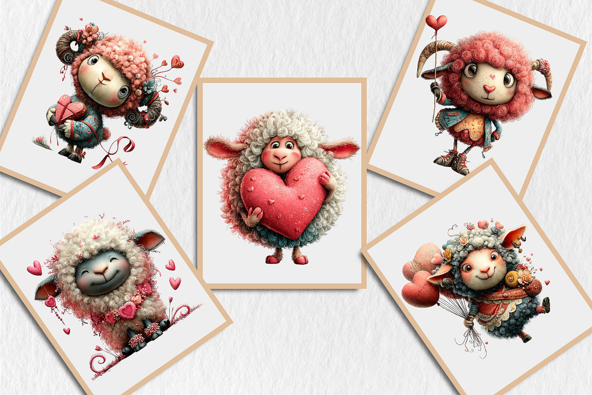 Quirky Valentine Day Lamp Clipart, a Seasonal Illustration by Rose Art (Photo 5 of 7)
