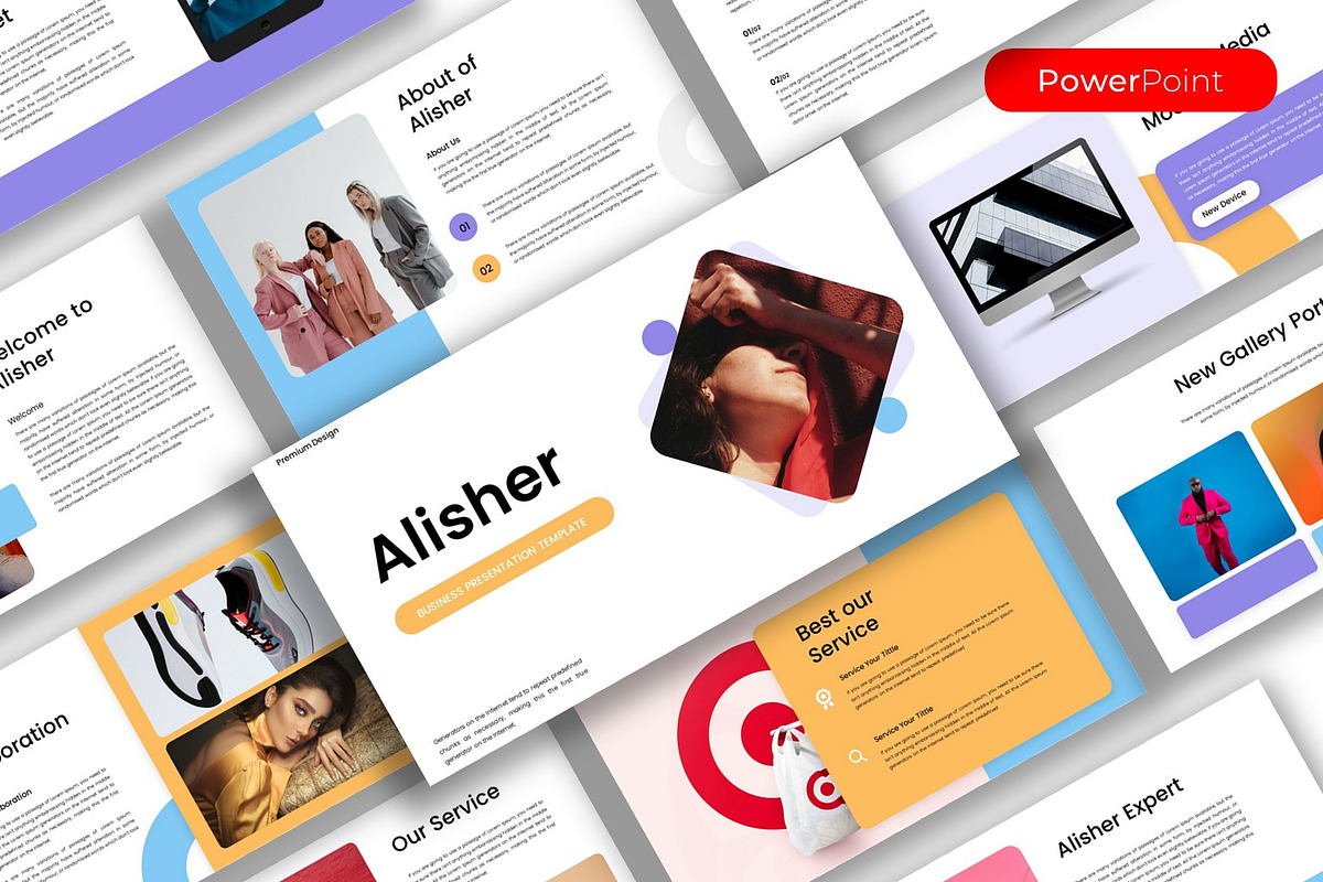 Alisher – Business PowerPoint, a Presentation Template by kreatifreya (Photo 1 of 5)