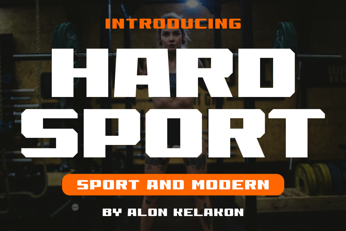 Hard Sport, a Sans Serif Font by alon kelakon (Photo 1 of 6)
