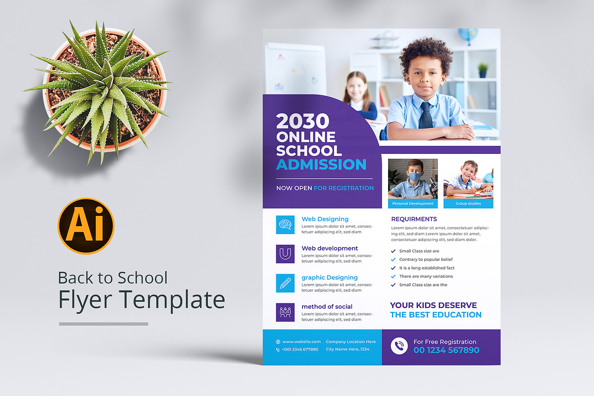 School Flyers Templates, a Flyer Template by Pixelpick (Photo 2 of 11)