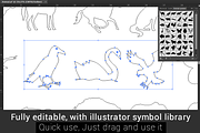 100 ANIMAL Silhouettes Vector Shapes, a Shape Add-On by ORCOLOR (Thumbnail 5 of 5)