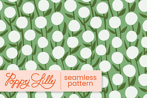 Green & White Dot Seamless Pattern