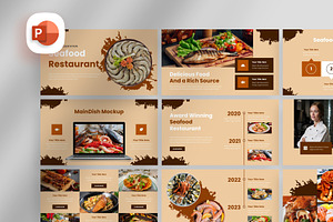 Seafood Restaurant PowerPoint, a Presentation Template by Digitcase x Wealthwells