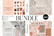 Abstract & Line Art BUNDLE - 4in1, a Person Illustration by ms Julia Nova (Thumbnail 1 of 13)